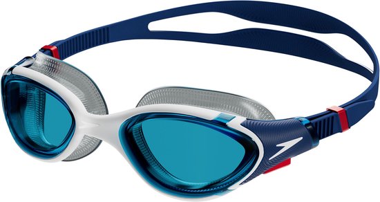 Speedo biofuse 2. 0 blauw/wit unisex zwembril - maat one size