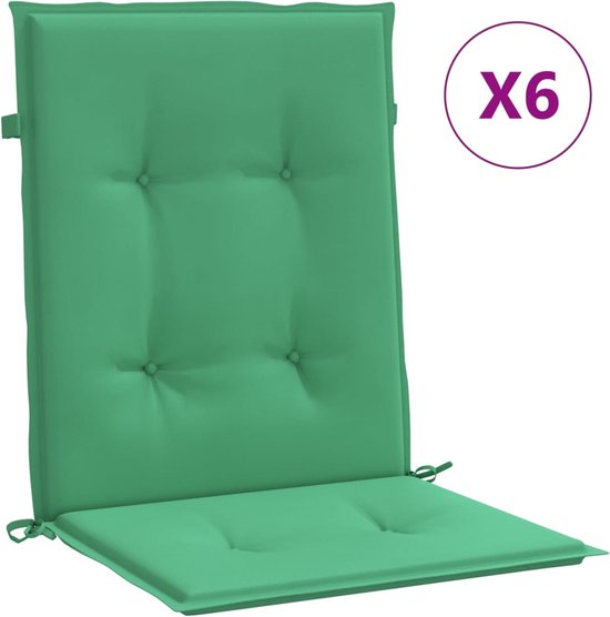 vidaXL-Tuinstoelkussens-6-st-100x50x3-cm-oxford-stof-groen