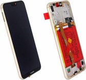 Huawei P20 Lite Dual Sim (ANE-L21) LCD Display / Beeldscherm Module, Platinum/Goud, Incl. Battery HB366481ECW, 02351WRN