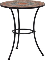 vidaXL Table de bistrot Mosaïque 60 cm Céramique Orange et Gris