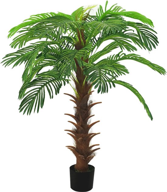 vidaXL - Kunstplant - met - pot - cycaspalm - 140 - cm - groen