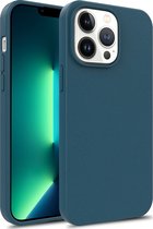 Mobigear Hoesje geschikt voor Apple iPhone 15 Pro Telefoonhoesje Eco Friendly | Mobigear Bio Backcover | iPhone 15 Pro Case | Back Cover - Blauw