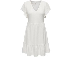 ONLY ONLSANDRA S/S V-NECK DRESS JRS Dames Jurk - Maat M
