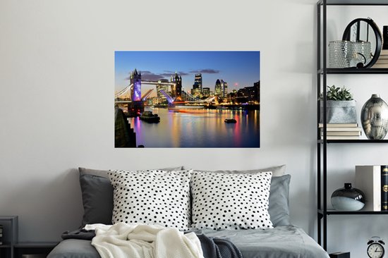 Stickers muraux - Film autocollant - Londres - Tower Bridge - Angleterre - 90x60 cm - Film adhésif - Stickers muraux Chambre d'enfant - Papier peint autocollant