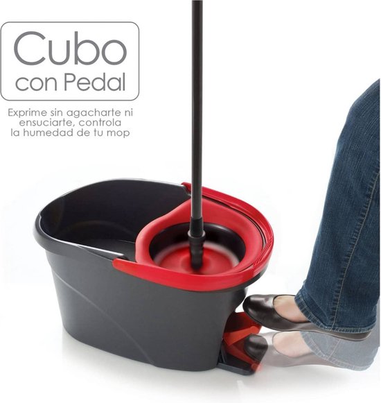 Vileda EasyWring and Clean Komplettdoos 134289 Ensemble seau et vadrouille EasyWring and Clean , plastique, 1 pièce, (paquet de 1 pièce)