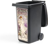 Container sticker Vrouw - Art nouveau - Pastel - 38x80 cm - Kliko sticker