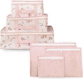 Reistas voor baby's, set van 6, Roze Kleur, Baby Travel Organizer Set