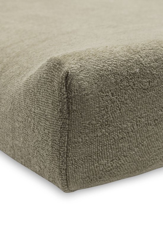 Jollein - Aankleedkussenhoes Badstof 50x70cm - Zachte Hoes Baby Aankleedkussen - Olive Green — afbeelding 5