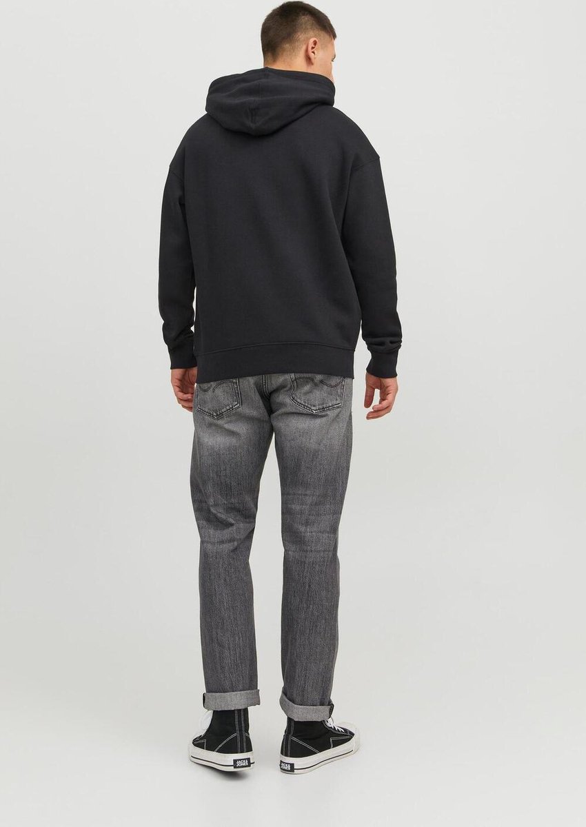 JACK & JONES Star jj sweat hood regular fit - heren hoodie katoenmengsel met capuchon - zwart — afbeelding 23