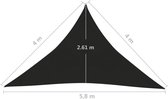 vidaXL - Zonnezeil - 160 - g/m² - 4x4x5,8 - m - HDPE - zwart