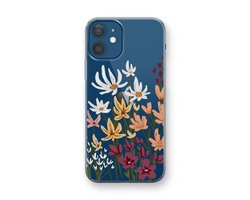 Case Company® - Hoesje geschikt voor iPhone 12 hoesje - Painted wildflowers - Soft Cover Telefoonhoesje - Bescherming aan alle Kanten en Schermrand