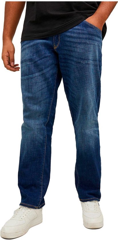 JACK & JONES Glenn Fox Ge 348 Slim Fit Plus Jeans - Homme - Blue Denim - W46 X L34