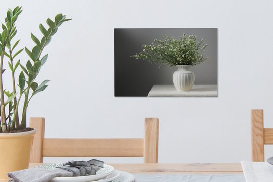 Tableau sur toile Nature morte - Vase - Fleurs - 30x20 cm - Décoration murale