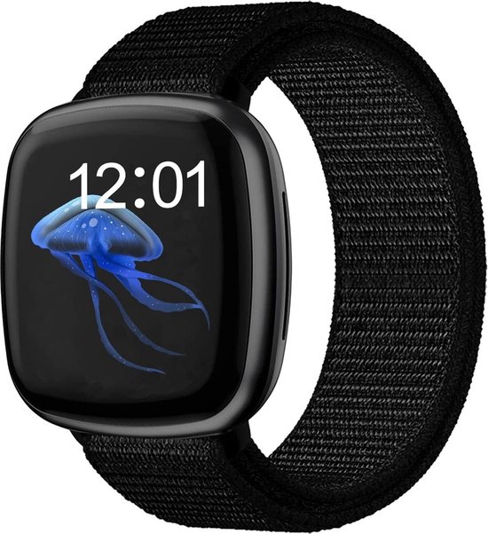 Strap-it Nylon smartwatch bandje - geschikt voor Fitbit Sense / Fitbit Versa 3