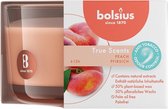 6 stuks Bolsius geurglas perzik - peach geurkaarsen 50/80 (13 uur) True Scents