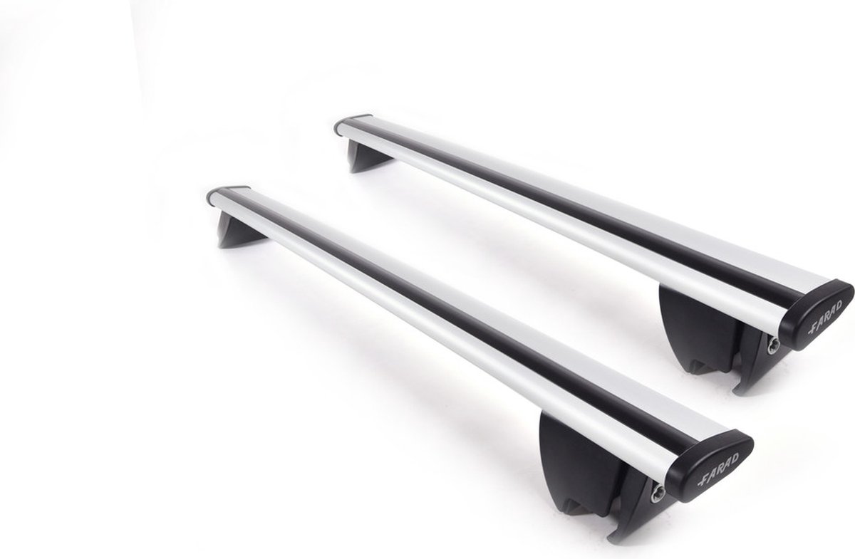 Dakdragers geschikt voor Hyundai Bayon vanaf 2021 gesloten dakrailing - Aluminium - Hoog laadvermogen 100kg - Wingbar Zilver - Merk Farad