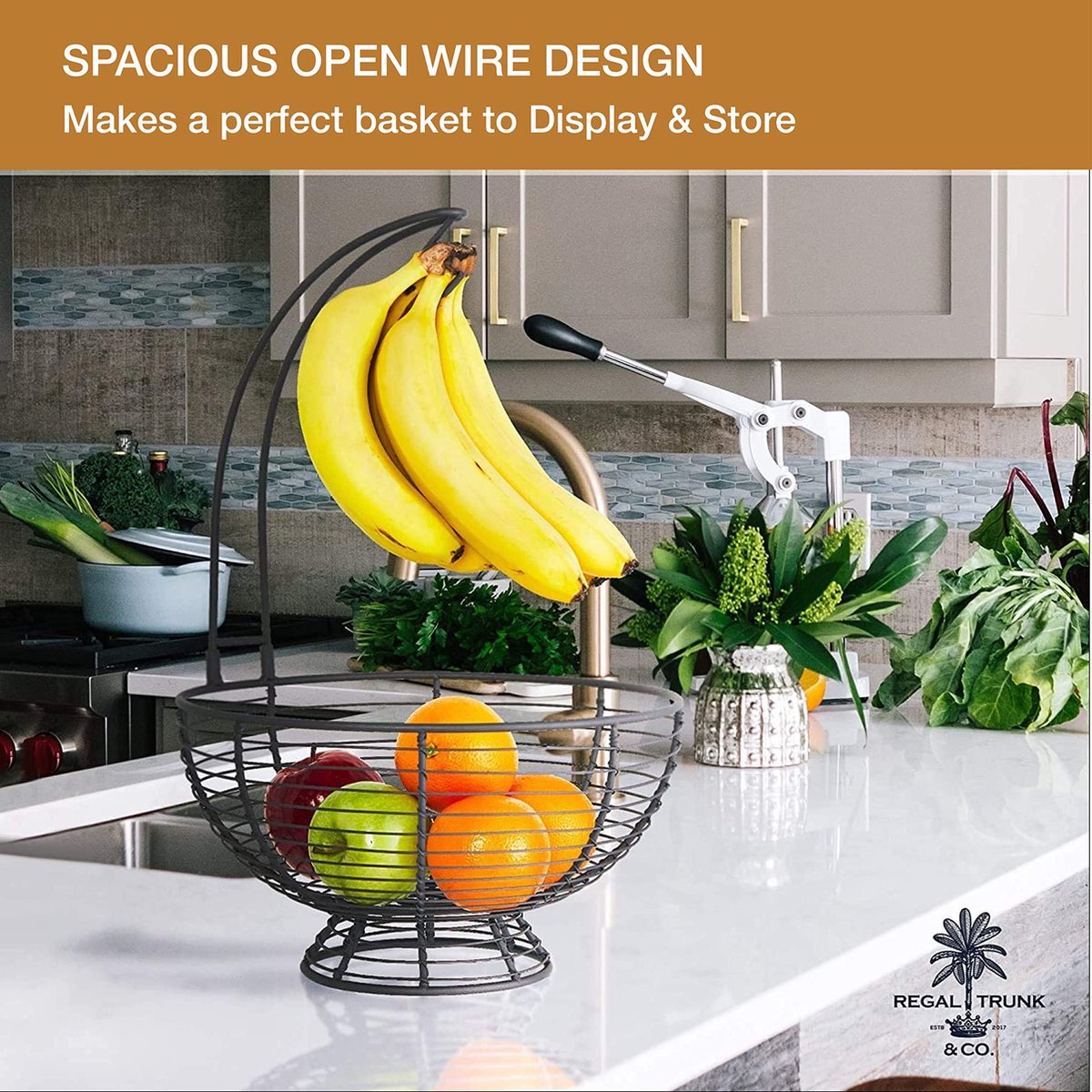 Support Banane Moderne Avec Crochet – Bol à Fruits Bananier En PP Alimentaire, Garde Les Bananes Fraîches Plus Longtemps, Design Cuisine Élégant Jaune