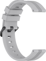 Siliconen bandje - geschikt voor Huawei Watch GT / GT Runner / GT2 46 mm / GT 2E / GT 3 46 mm / GT 3 Pro 46 mm / GT 4 46 mm / Watch 3 / Watch 3 Pro / Watch 4 / Watch 4 Pro - lichtgrijs