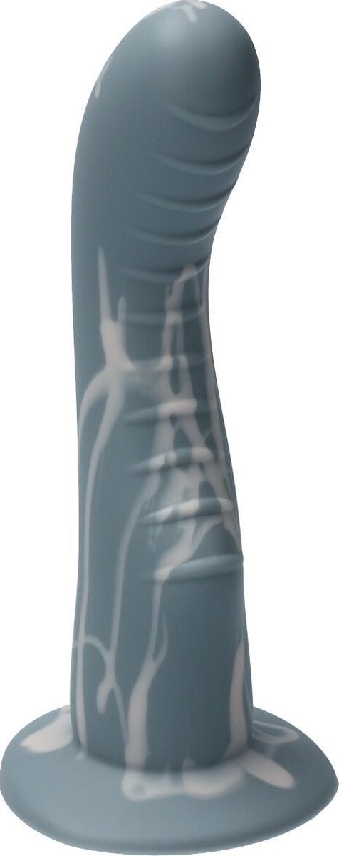 Goedkoopste Ylva & Dite - Kajsa - Siliconen G-spot / Prostaat dildo - Made in Holland - Grijs / Pastel Oranje