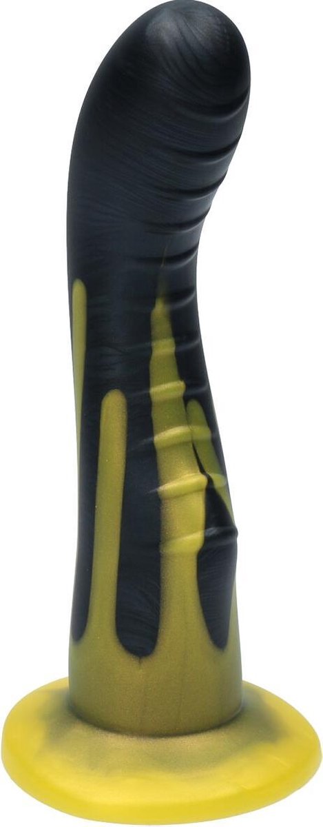 Goedkoopste Ylva & Dite - Kajsa - Siliconen G-spot / Prostaat dildo - Made in Holland - Zwart Metallic / Flash Gold