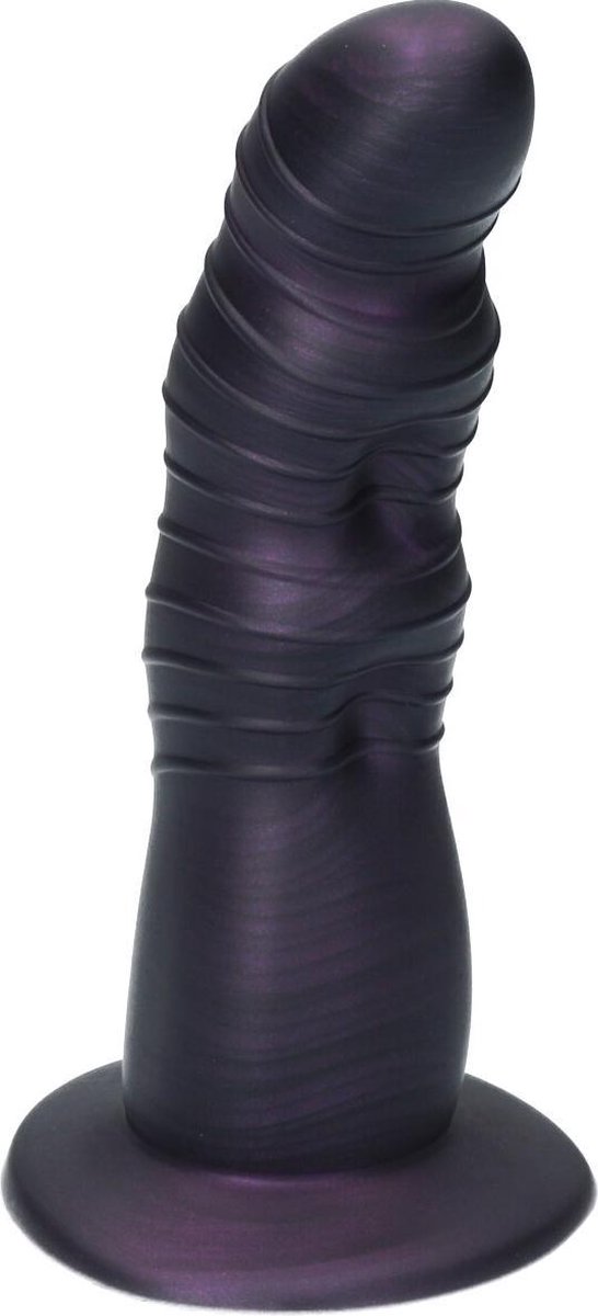 Goedkoopste Ylva & Dite - Rhea - Siliconen Dildo met zuignap - Made in Holland - Donker Paars Metallic