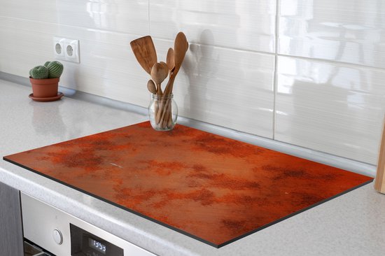 KitchenYeah® Inductie beschermer 77x51 cm - IJzer - Vintage - Roest print - Inductie beschermer - Inductie fornuis - Kookplaataccessoires - Afdekplaat voor kookplaat - Inductiebeschermer - Inductiemat - Inductieplaat mat