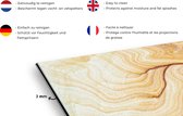 Spatscherm keuken 120x80 cm - Kookplaat achterwand Marmer - Textuur - Zandsteen - Goud - Marmerlook - Muurbeschermer - Spatwand fornuis - Hoogwaardig aluminium