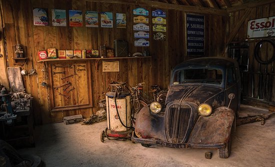 Foto: Fotobehang vlies auto oldtimer bruin 368x254cm bxh 