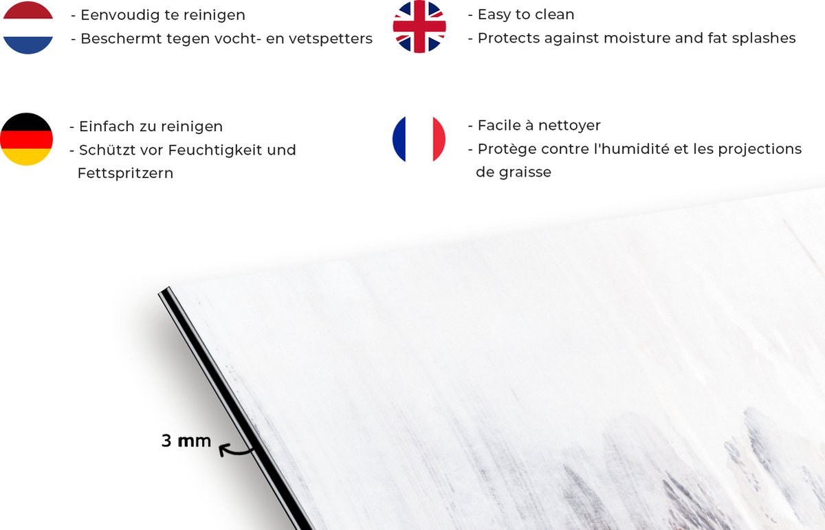 Spatscherm keuken - Verf - Design - Abstract - Spatwand - 120x80 cm - Achterwand keuken - Spatscherm