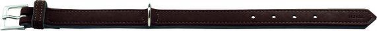 Hunter halsband voor hond softie kunstleder nubuck look bruin / zwart 28-34 cmx22 mm