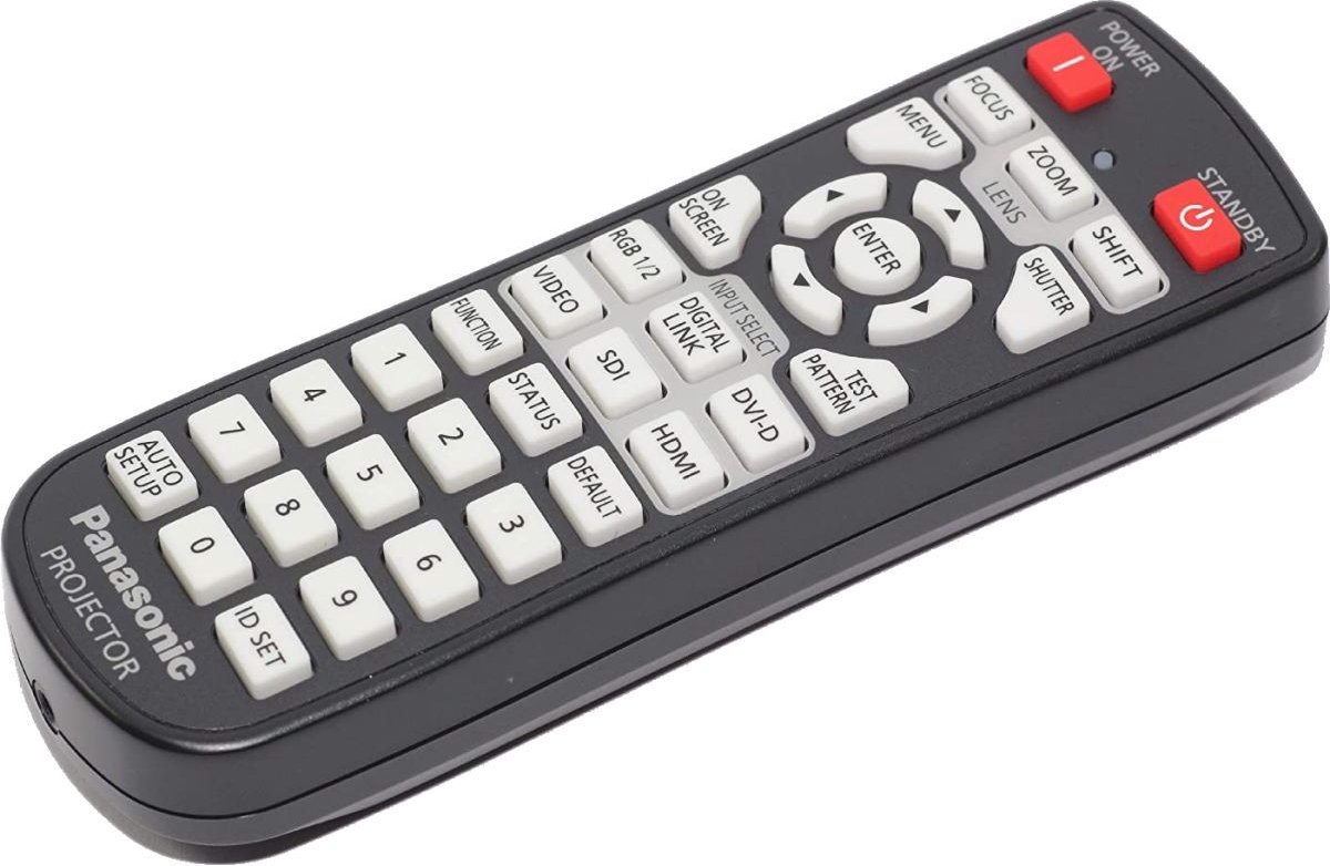 Afstandsbediening geschikt voor de PANASONIC PT-RW620B beamer, vervangt N2QAYA000060