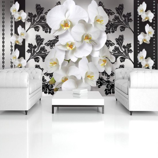 Blanc | Photomural gris, revêtement mural