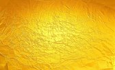 Fotobehang - Vlies Behang - Gouden Betonnen Muur - 208 x 146 cm