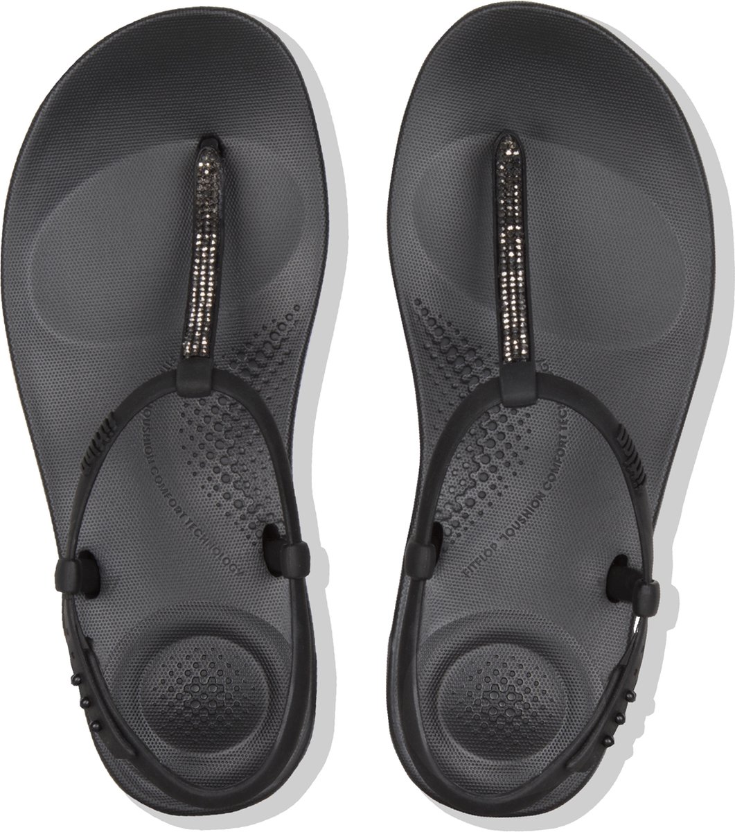 FitFlop Iqushion Splash Sparkle ZWART - Maat 40 | bol