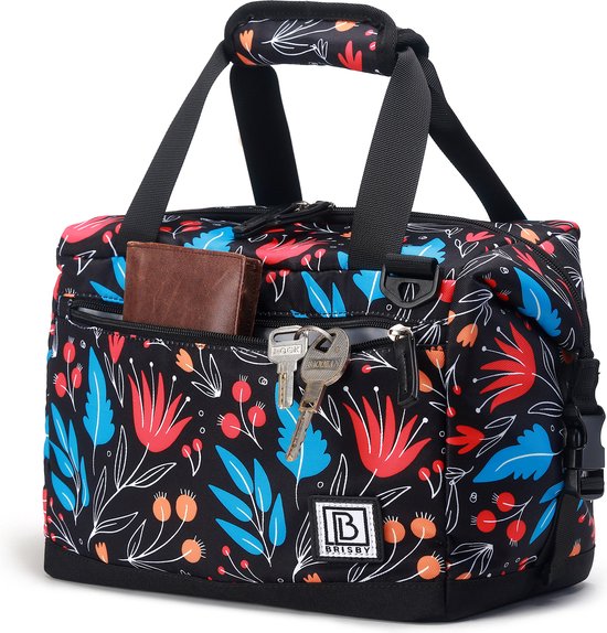 Brisby 4 Laags Geïsoleerde Koeltas - Lunchtas 12 Liter - Extra Ruimte Uitvouwbaar- Night Flower van Merkloos — afbeelding 5