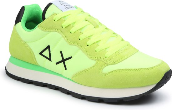 Baskets SUN68 Tom Fluo Z45102 - Tige Nylon/daïm, Couleur Vert Militaire, Style Décontracté Homme