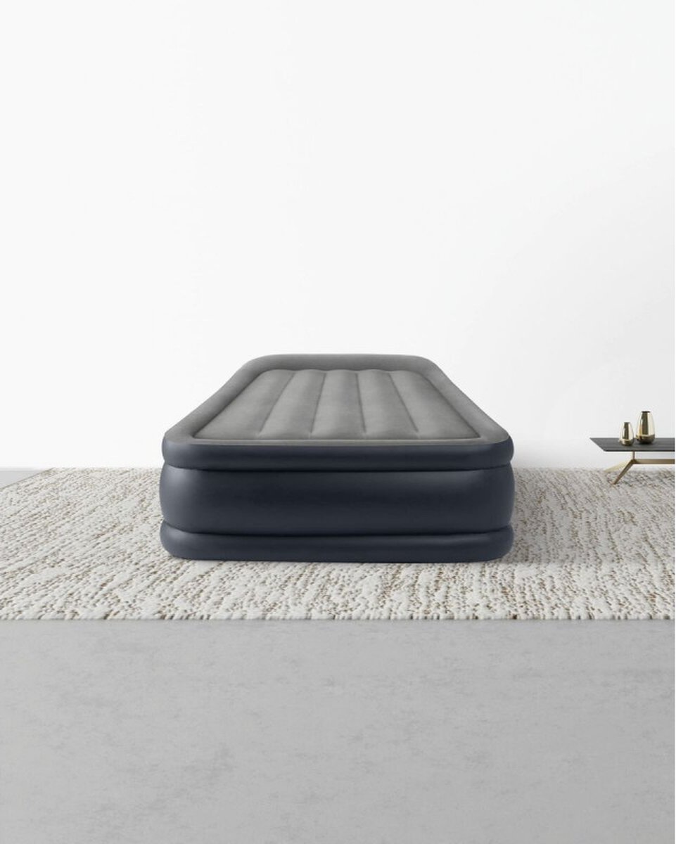 Intex 64122ND Pillow Rest Raised Air Bed, Built-in Pump, 1-Person, 99cm