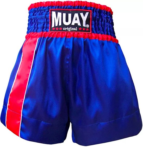 Short Muay Thai 1 Stripe - bleu/rouge S