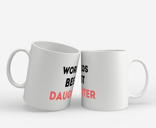 Akyol - tasse à café meilleure fille du monde - tasse à thé - Fille - la meilleure fille - cadeau d'anniversaire - anniversaire - cadeau - cadeau pour fille - articles fille - cadeau - cadeau - cadeau - contenu 350 ML