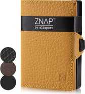 Slimpuro Znap Slim Wallet - 12 Pasjes - Muntvak - 8,9 X 1,8 X 6,3 cm (Bxhxd) RFID Bescherming - Geel