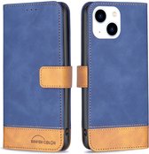 BINFEN Color Book Case - Geschikt voor iPhone 14 Hoesje - Blauw