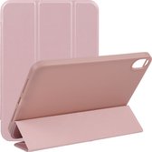 Mobigear Tablethoes geschikt voor Apple iPad Mini 6 (2021) Hoes | Mobigear Tri-Fold Gel Bookcase - Roségoud