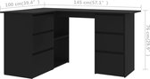 vidaXL-Hoekbureau-145x100x76-cm-bewerkt-hout-zwart