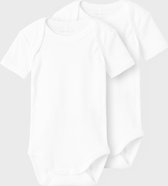 NAME IT NBNBODY 2P SS SOLID WHITE Unisex Body (Fashion) - Maat 50