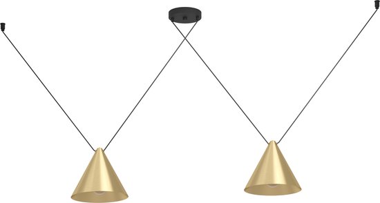 EGLO Narices 1 Hanglamp - E27 - 173 cm - Goud/Zwart - Staal