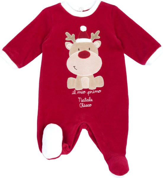 Costume bébé Chicco Noël avec ouverture de jambe en chenille unisexe - Taille 74
