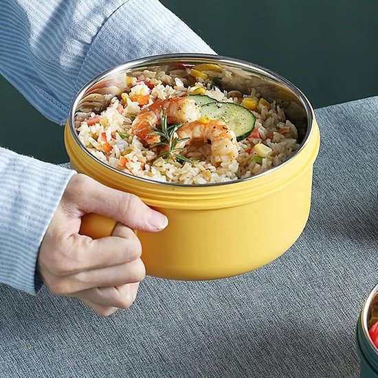 Ramenkom met deksel, 1200 ml, instant noedelkom, voor ramen
