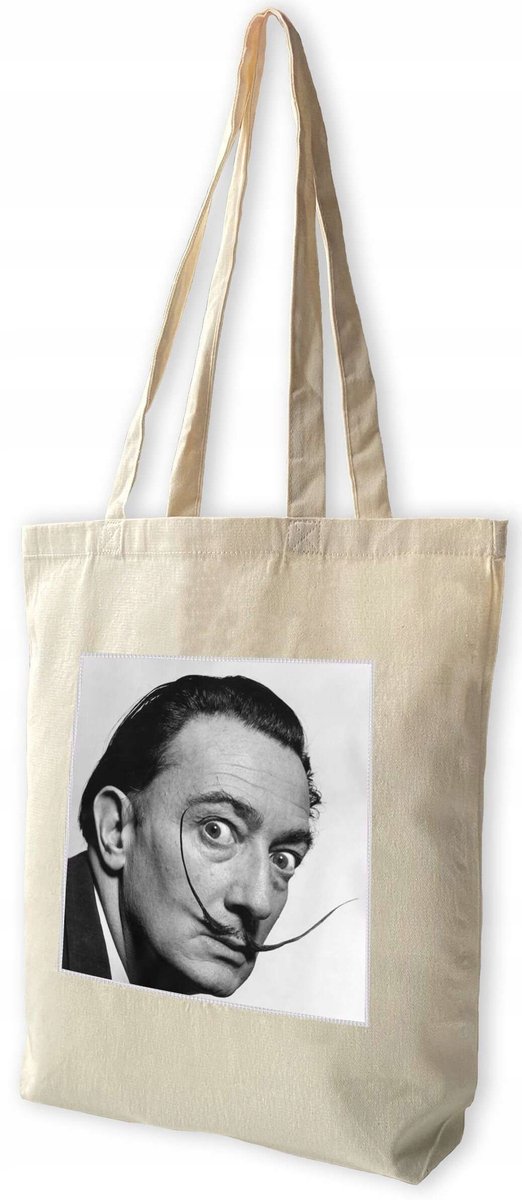 Shopper Tas met Salvador Dali Print - Katoen, Ruim & Stijlvol