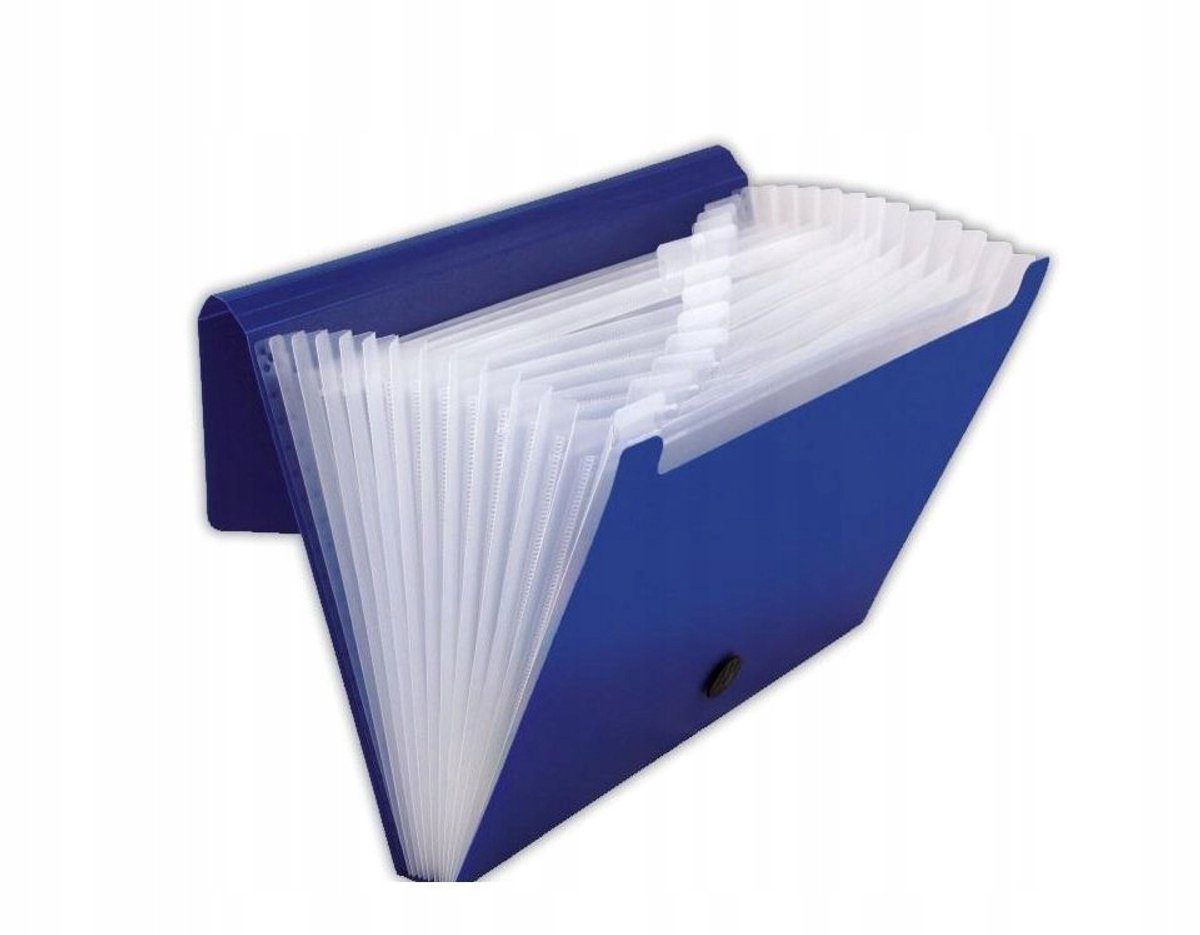 Penmate Aktetas A4 met 12 vakken, Blauw