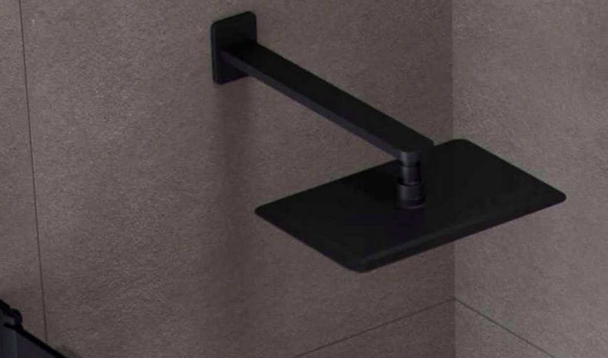 Excellent Slim Douchekop 20x30cm Mat Zwart